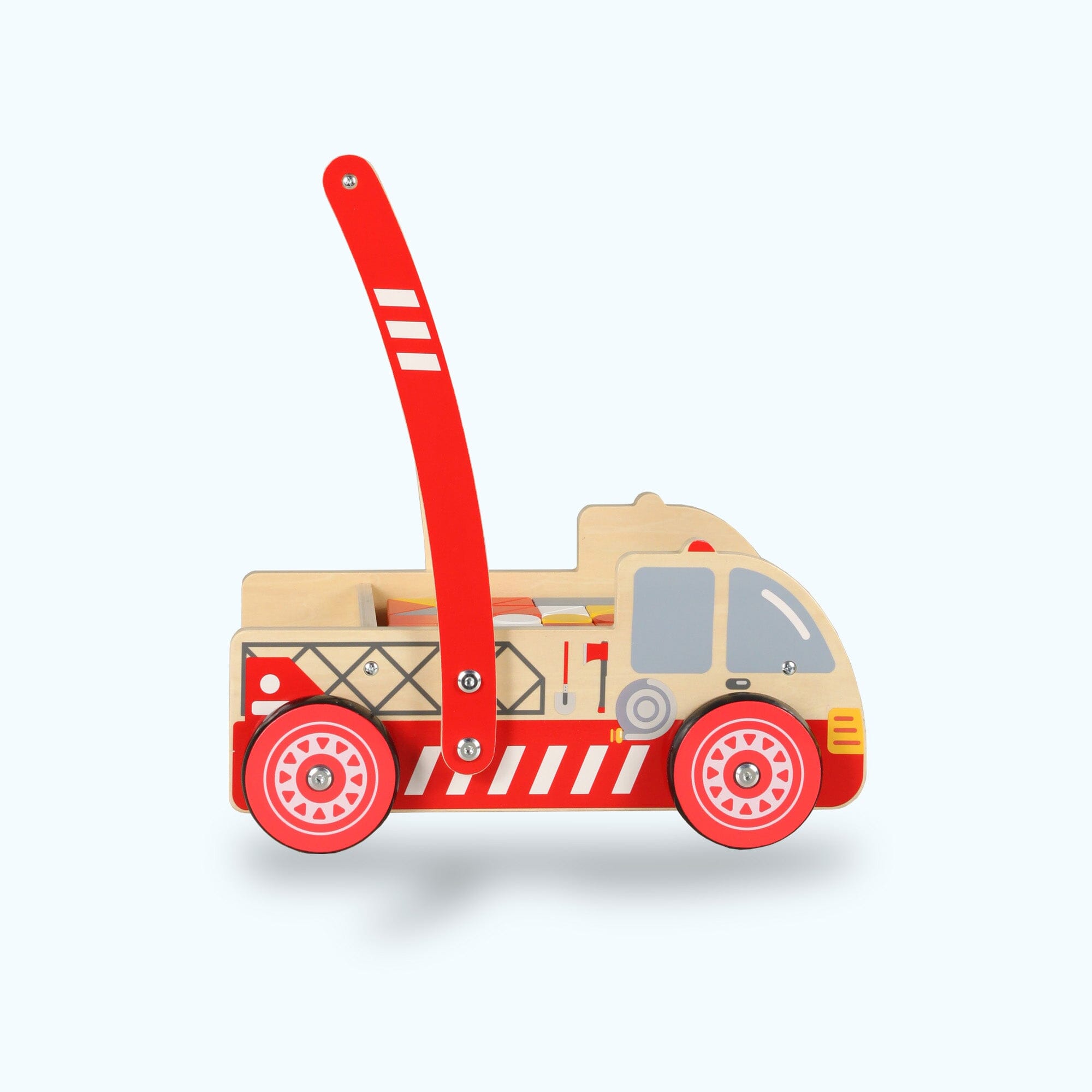 Chariot pompier rouge, chariot de marche et jeu de construction Looping baby