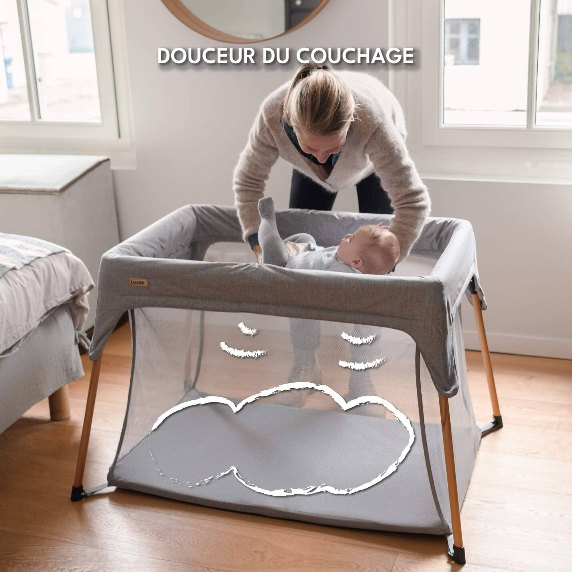 Lit parapluie naissance ultra léger Lit parapluie Looping baby