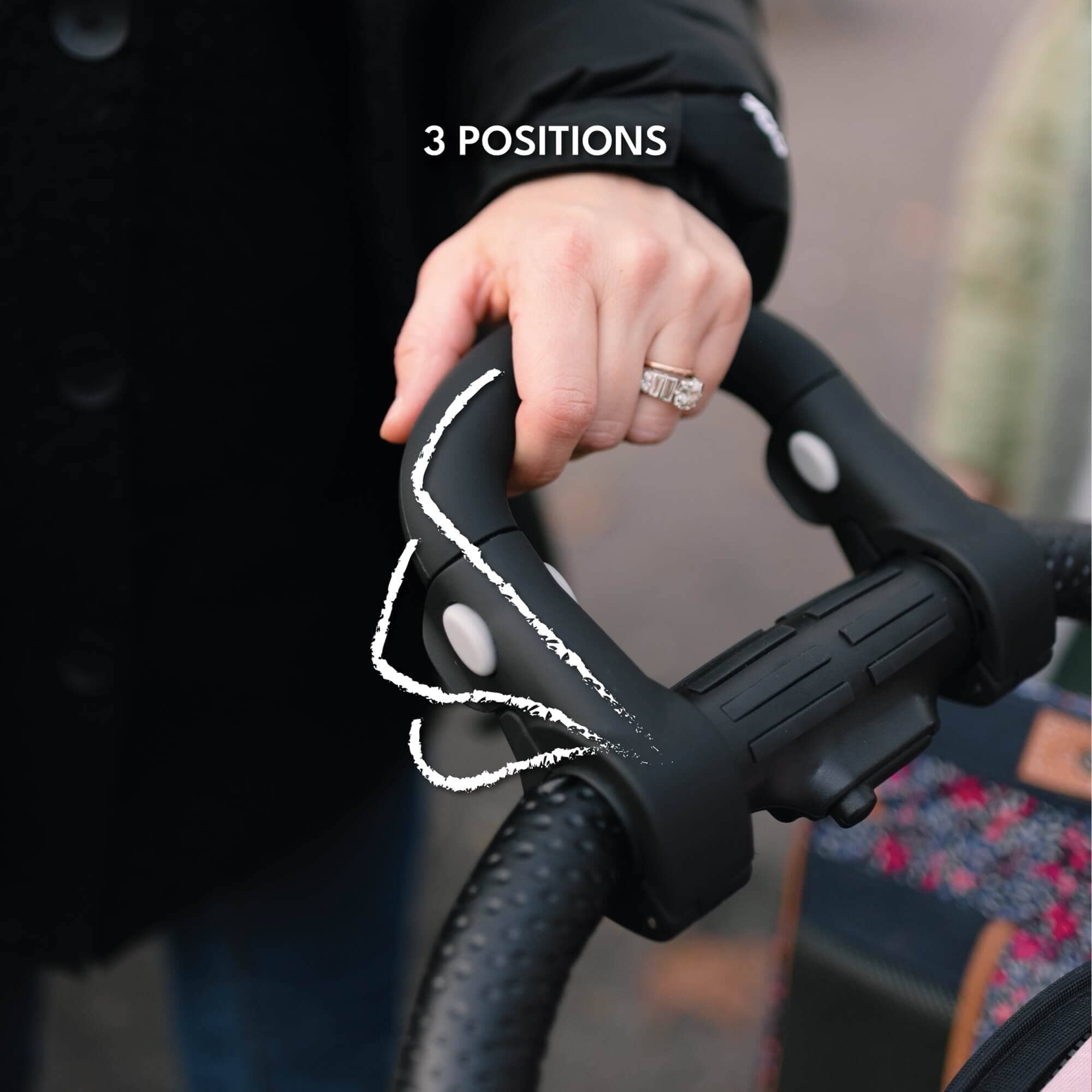 Poignée extension et maîtrise pour poussette Squizz (+10 cm) Accessoire Squizz Looping baby