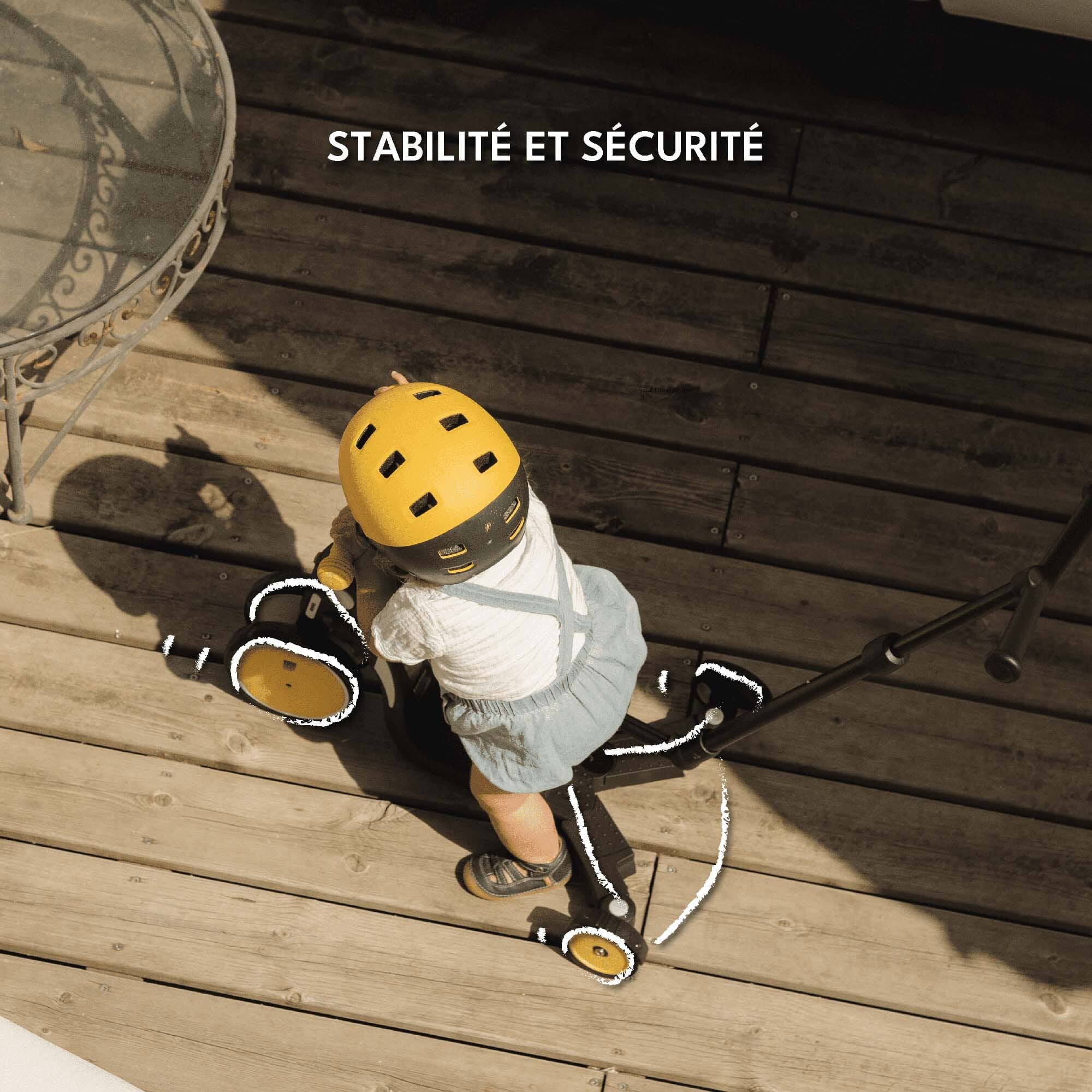 Stabilité et sécurité Scootizz Draisienne évolutive 5 en 1 tricycle