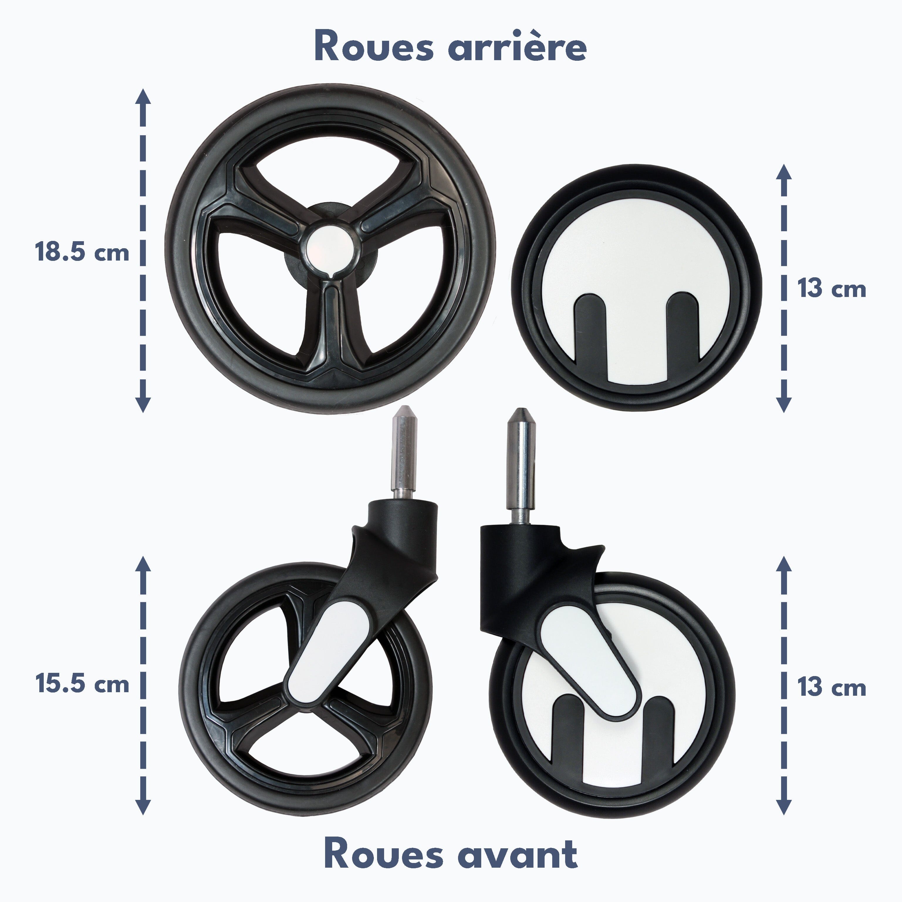 Roues tout chemin pour poussette compacte Accessoire Squizz Looping baby 