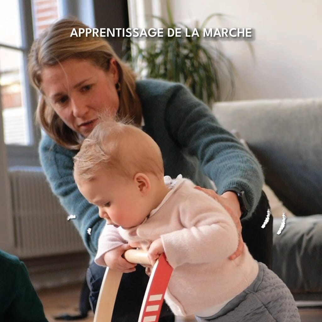 Chariot pompier rouge, apprentissage de la marche et jeu de construction Looping baby 