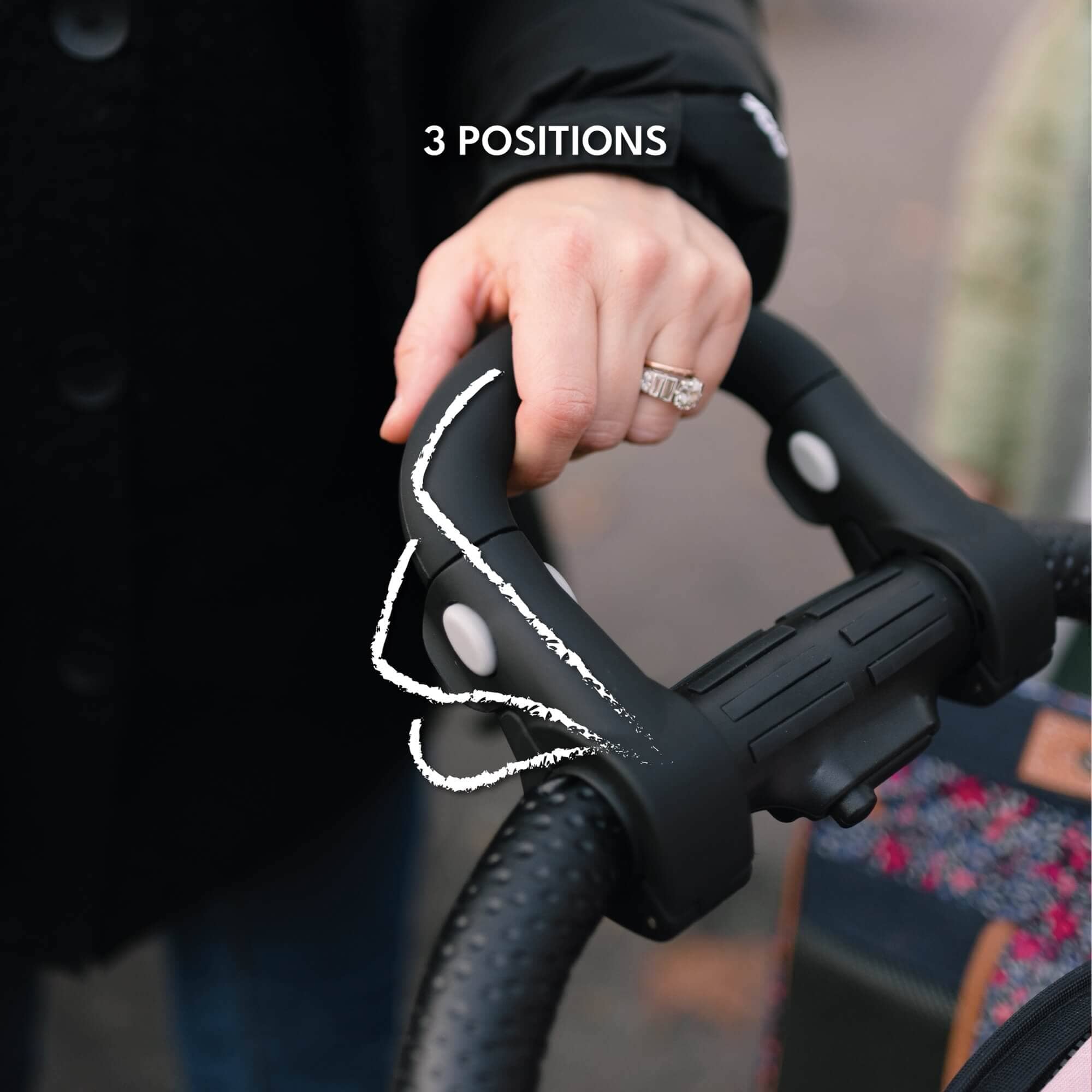 Poignée extension et maîtrise pour poussette Squizz (+10 cm) Accessoire Squizz Looping baby 