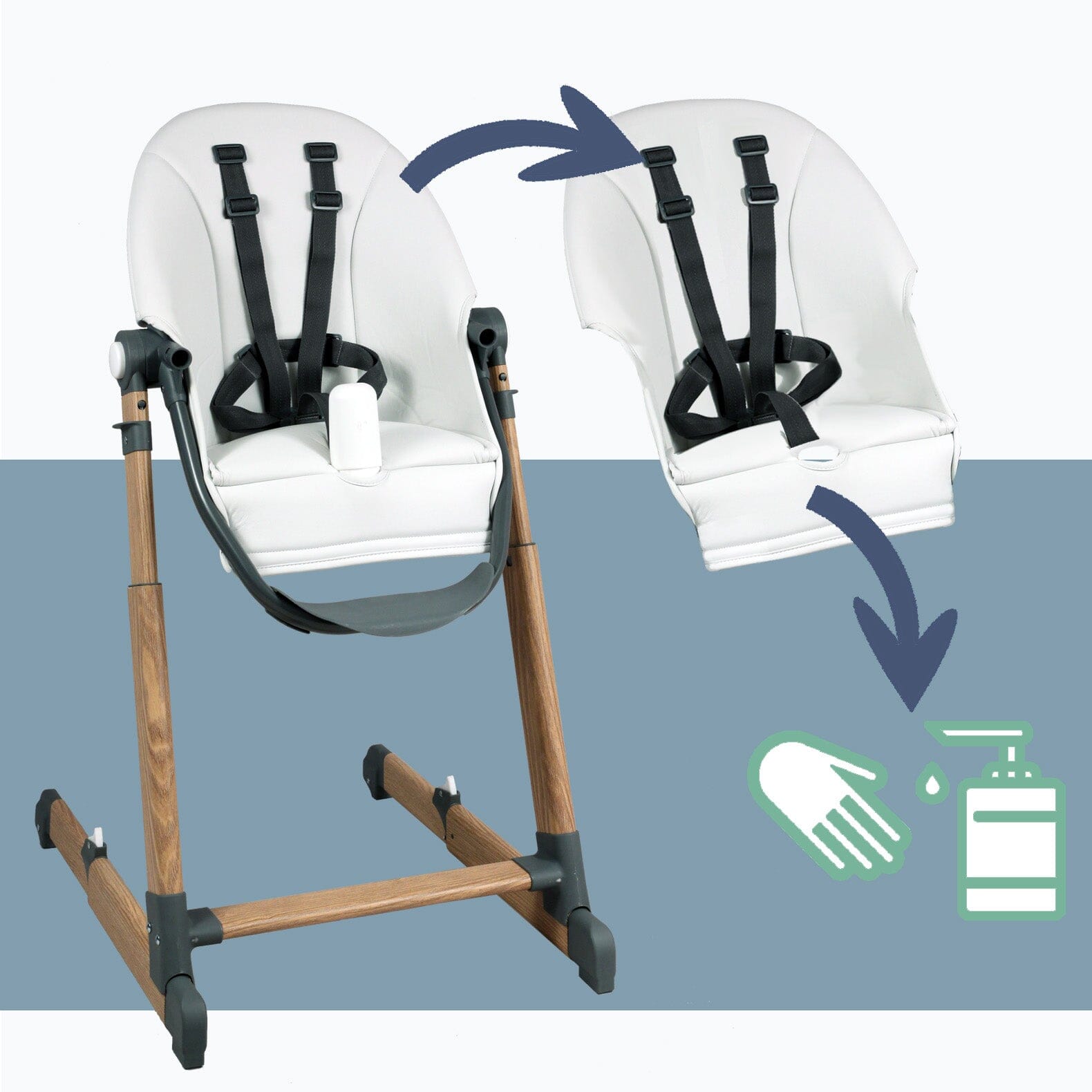 Chaise haute pour bébé évolutive Tasty Rose – Innovations MS 2055